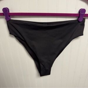 Skims Recycled Swim Mid Waist Bottom Medium Onyx NWT